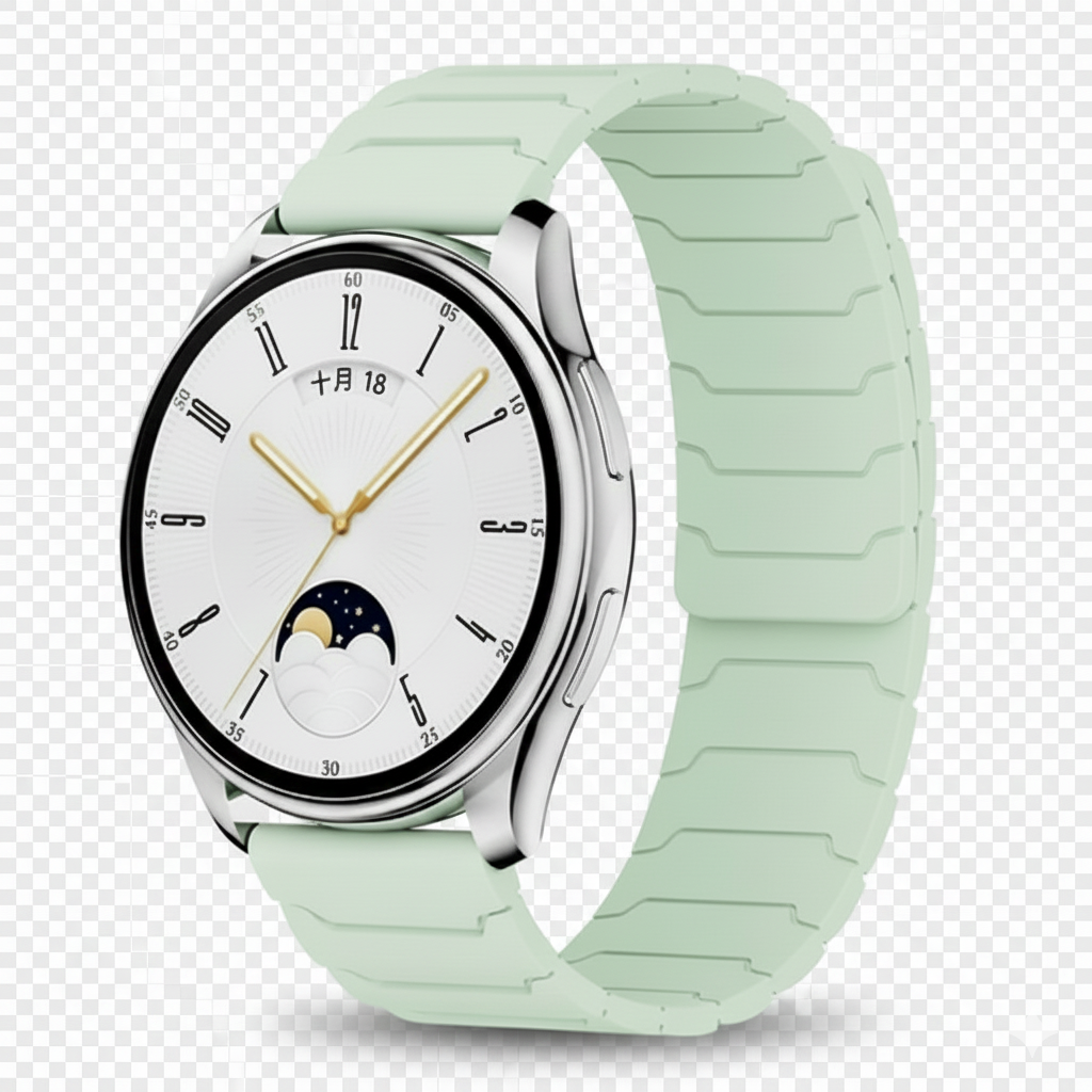 Bandico Premium Magnetic Silicone Link Strap - 22mm MAGLOCK Series