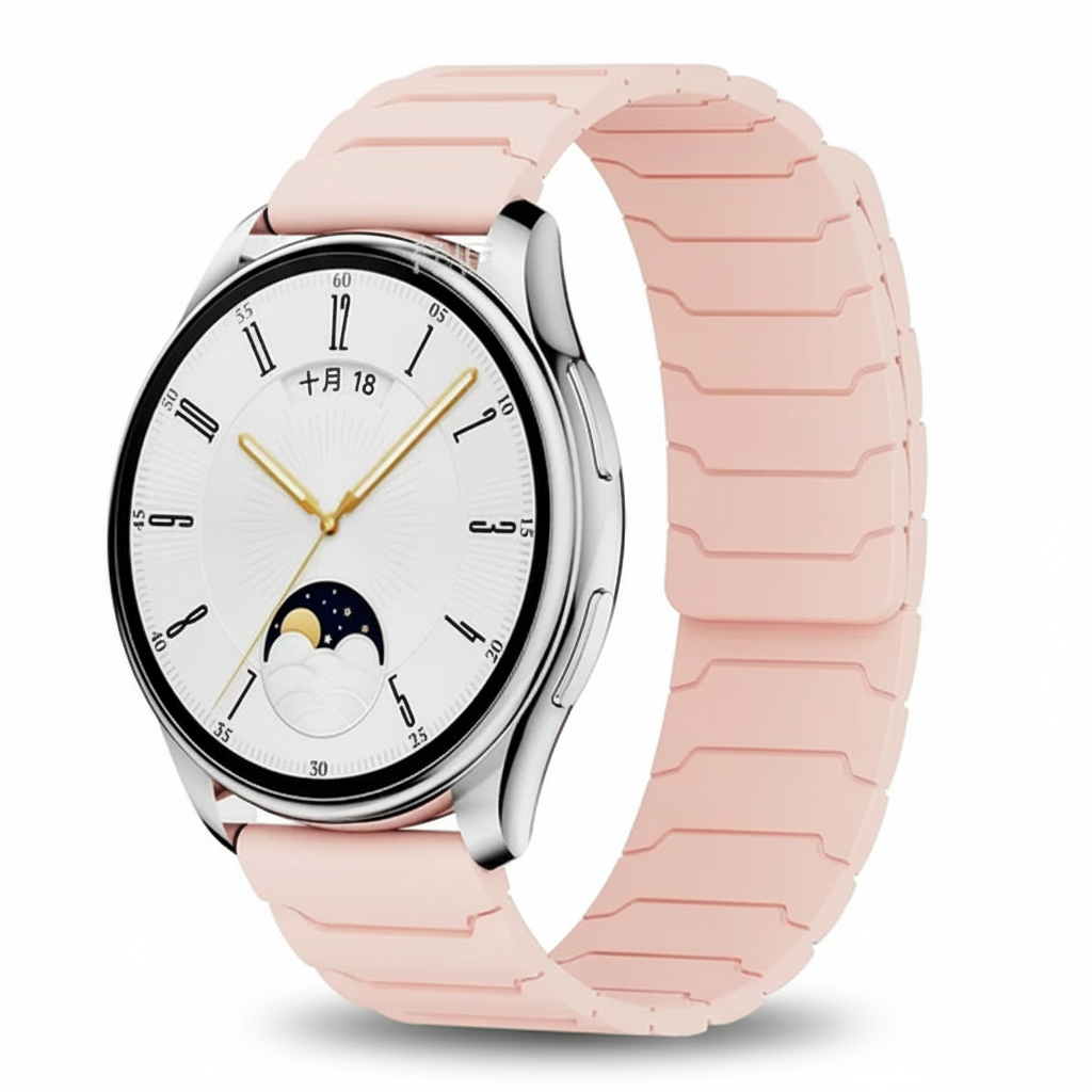 Bandico Premium Magnetic Silicone Link Strap - 22mm MAGLOCK Series