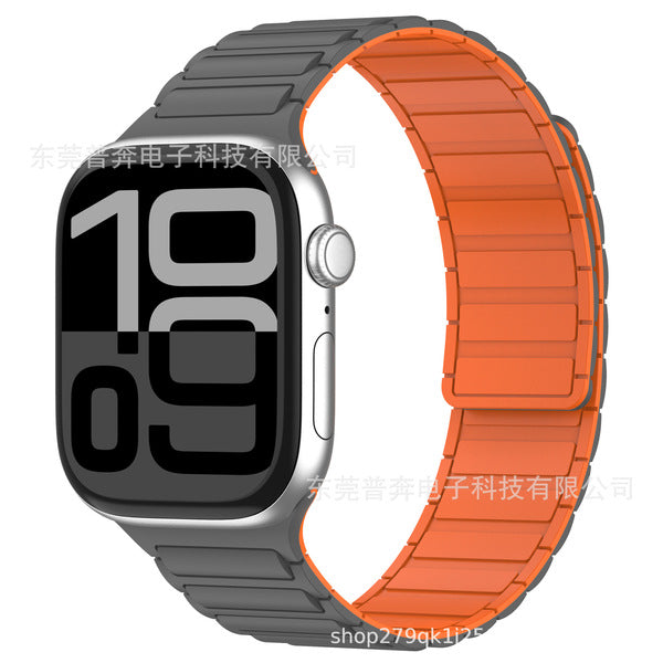 Bandico Magnetic Silicone Strap – For Apple Watch & Clones 42/44/45/46/49mm