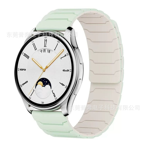 Bandico Premium Magnetic Silicone Link Strap - 22mm MAGLOCK Series