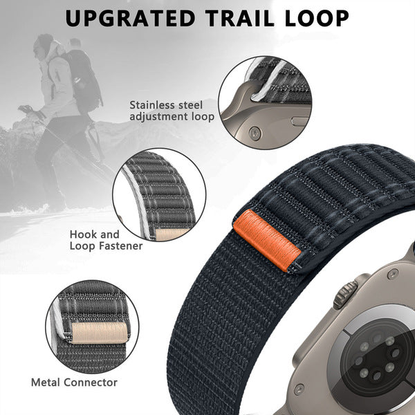 Bandico Ultra-Light Nylon Strap – For Apple Watch & Clones 42/44/45/46/49mm