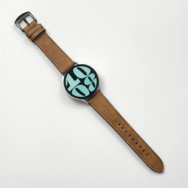 Bandico Premium Leather Link Strap - 22mm Quick-Release