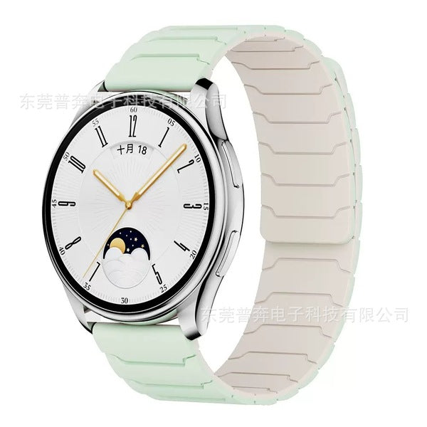 Bandico Premium Magnetic Silicone Link Strap - 22mm MAGLOCK Series