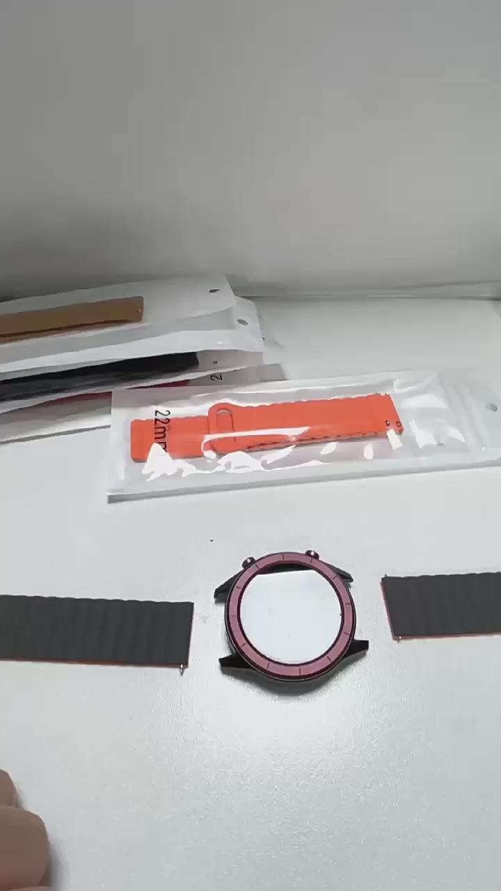 Bandico Magnetic Silicone Loop Strap -  22mm Quick-Release